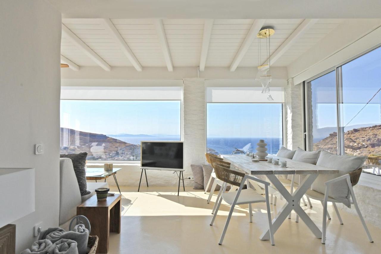 Luxurious Villa Lune With A Swimming Pool And A Fantastic Sea And Sunset View Ioulis Exteriör bild